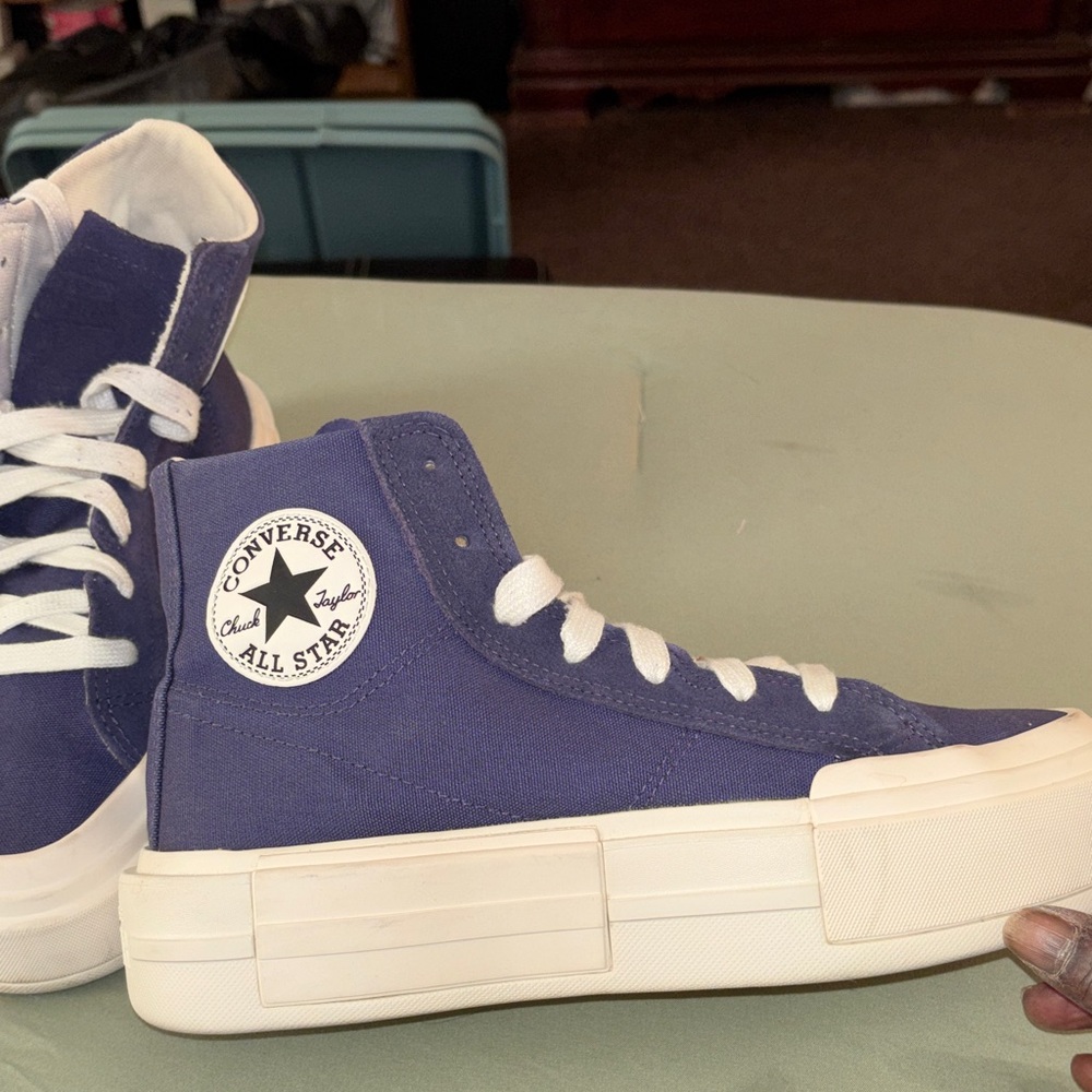 EUC Converse Blue High-Top platform Sneaker - Picture 4 of 10